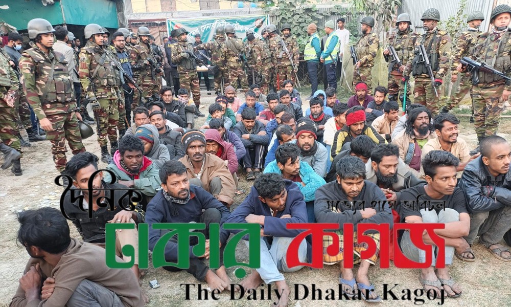 টঙ্গীতে যৌথ বাহিনীর অভিযান, ককটেল ও বিপুল মাদকসহ আটক ৩৫